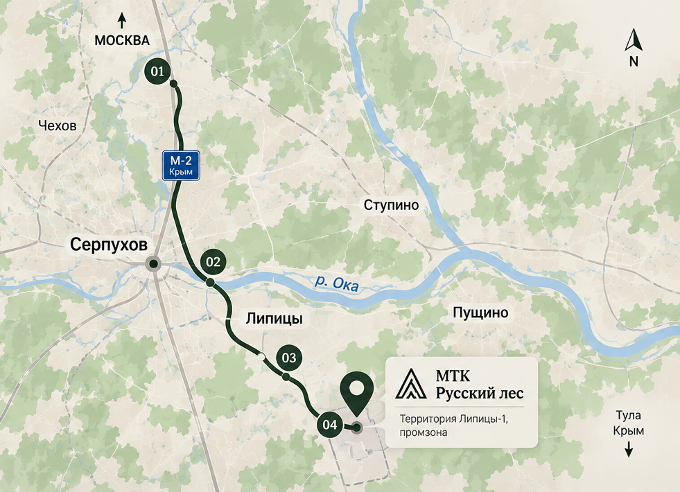 Схема проезда к МТК «Русский лес»